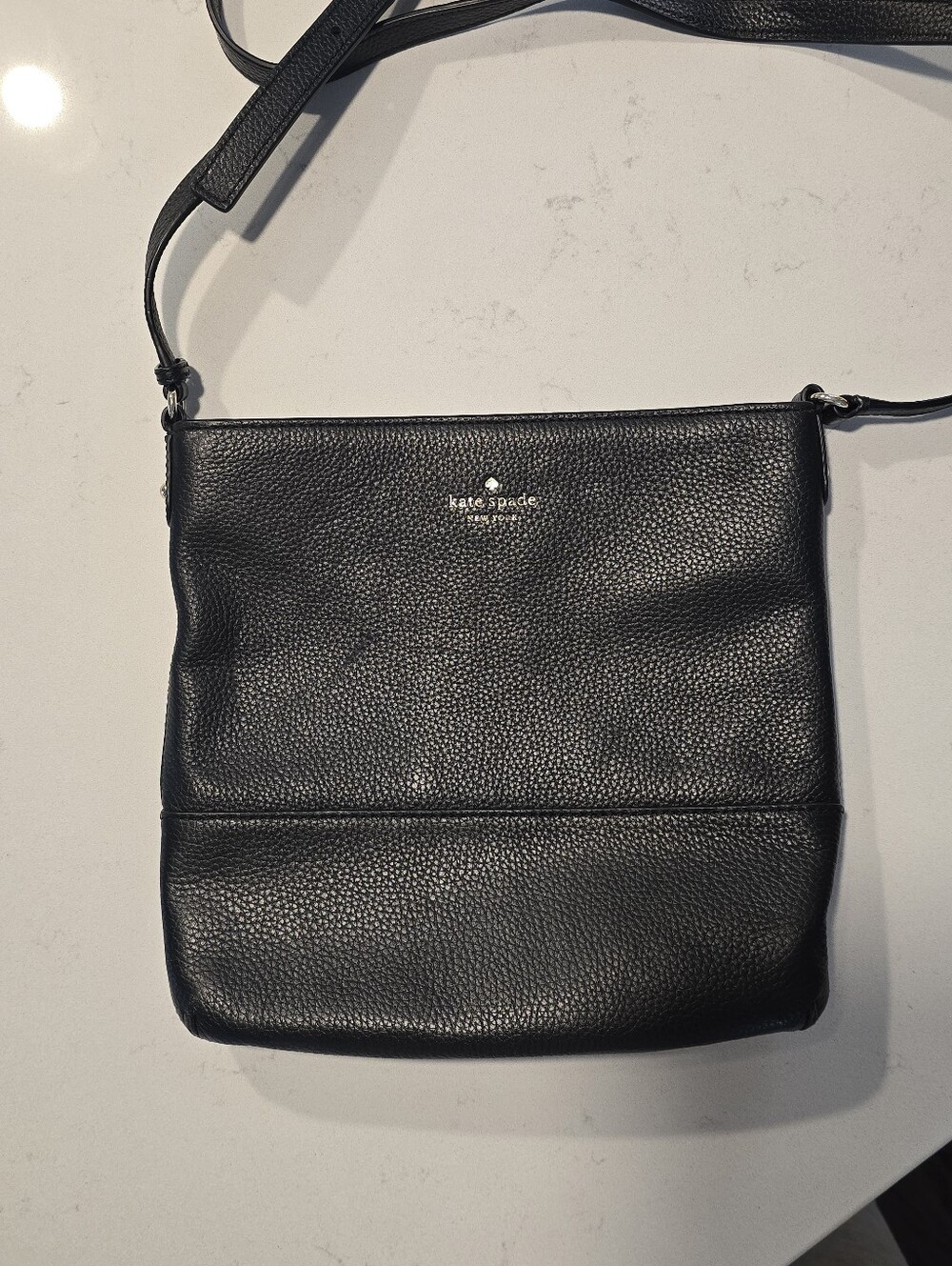kate spade Black Pebbled Leather  Crossbody